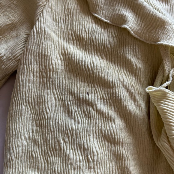 Light Yellow Ruffled Blouse - Picture 7 of 7